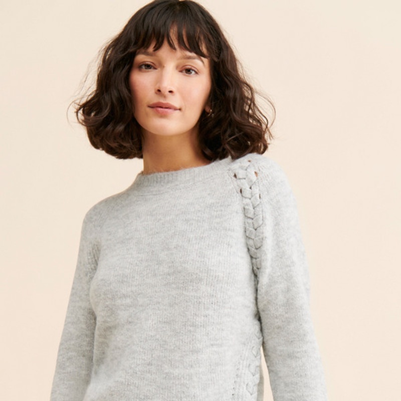 Braided Knit Sweater