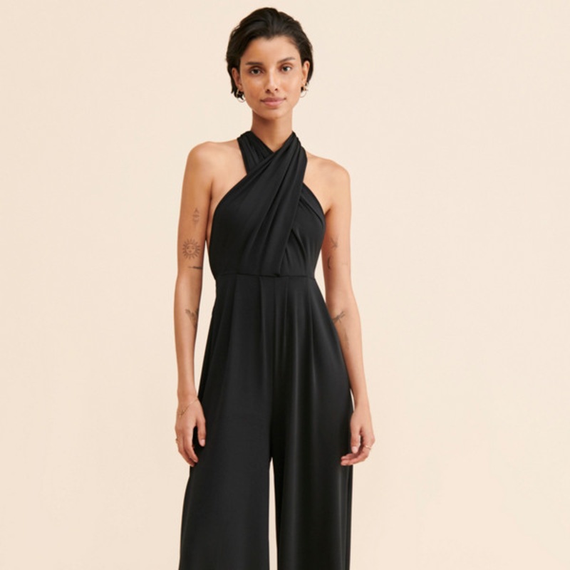 Convertible Wide Leg Jumpsuit