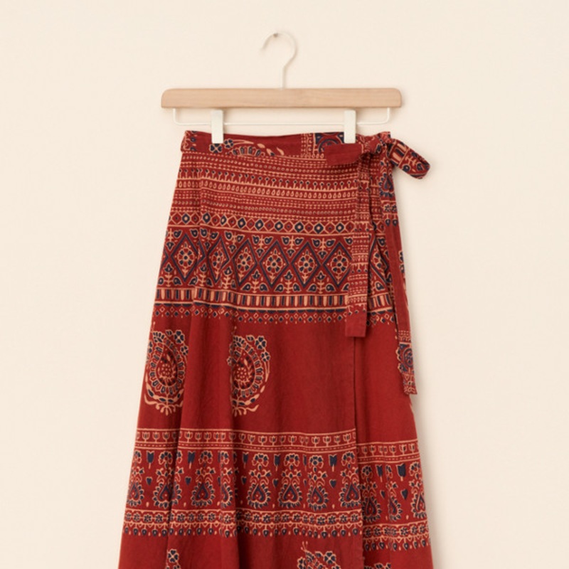 Vintage Geo Novelty Wrap Skirt