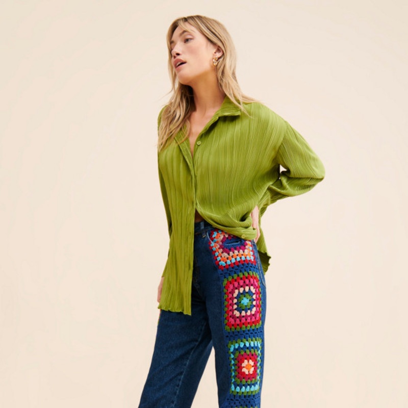 Crochet Squares Jeans