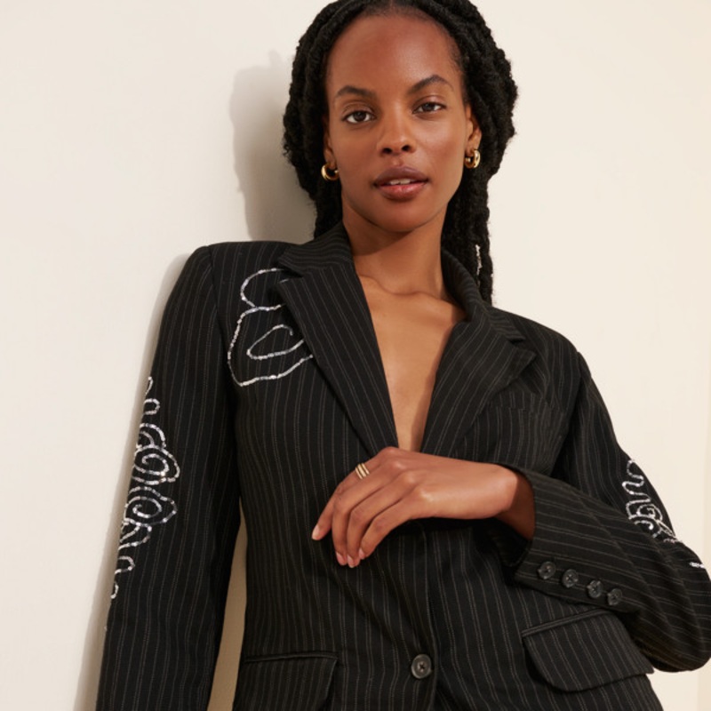 Bella Embellished Oversized Blazer