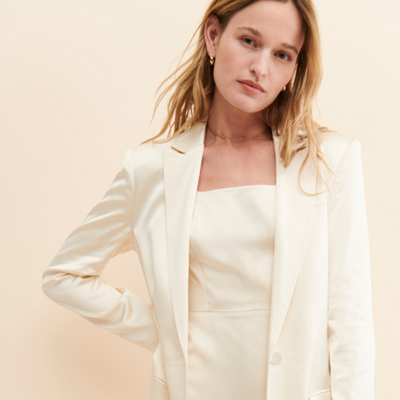 Break Up Satin Blazer