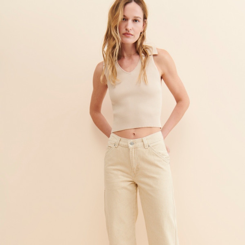 Dad Utility Striped Jeans