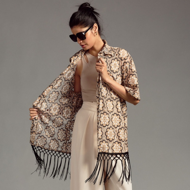 Floral Fringe Duster