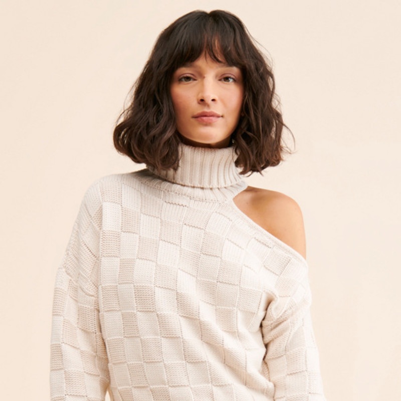 Turtleneck Cut Out Sweater