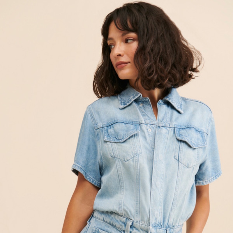 Weightless Denim Romper