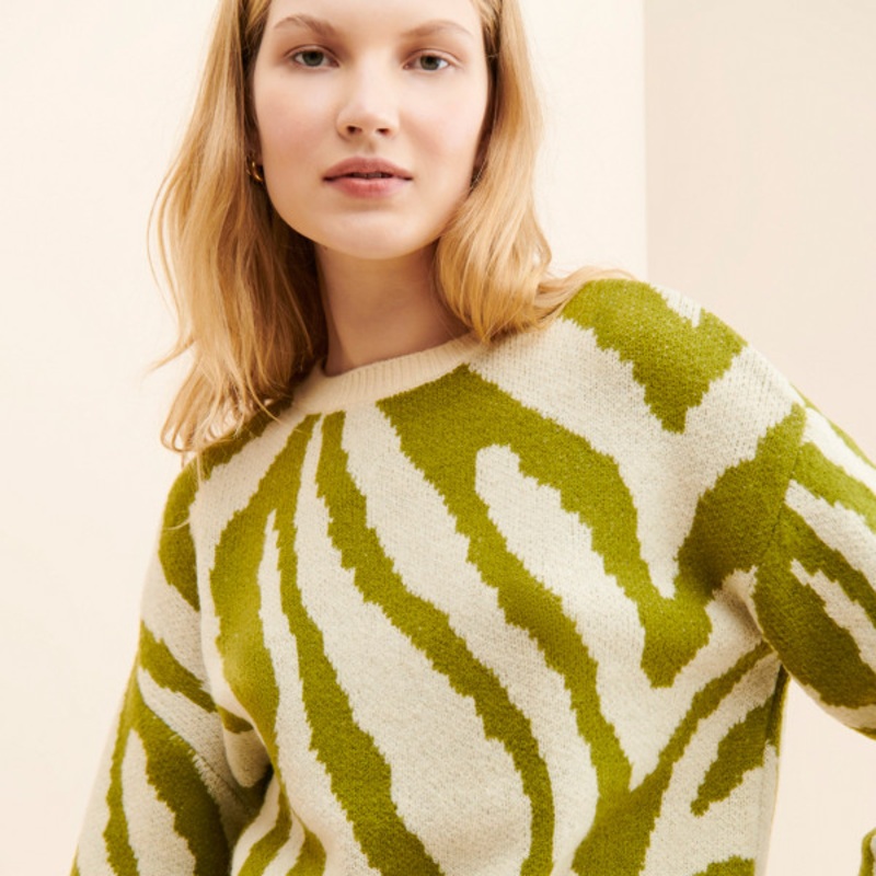 Zebra Knit Sweater