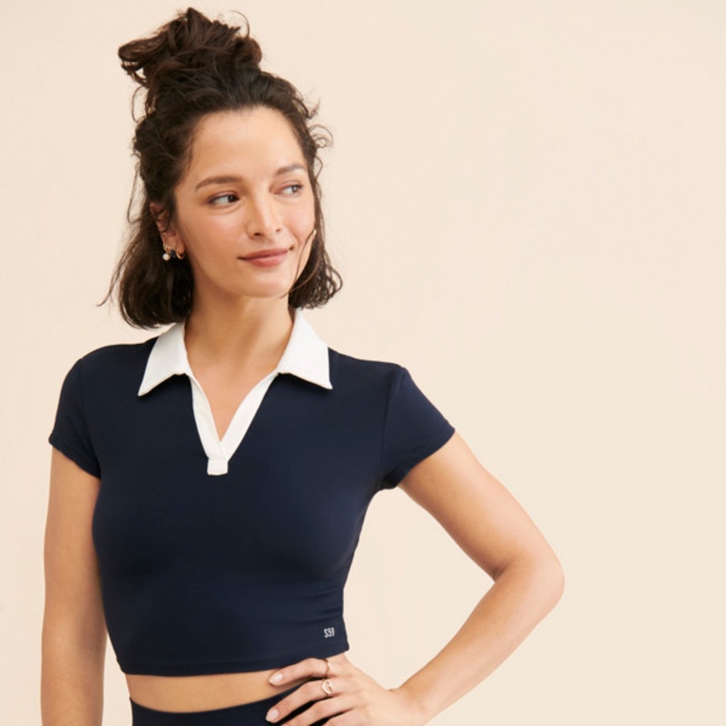 Airweight Crop Polo Tee