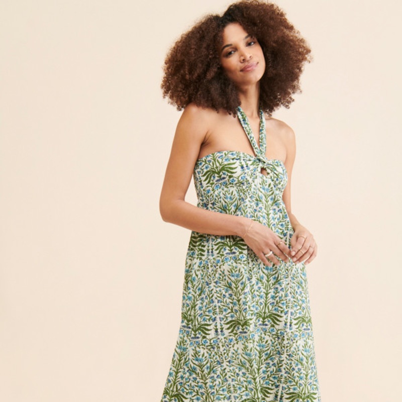 Aleka Halter Maxi Dress