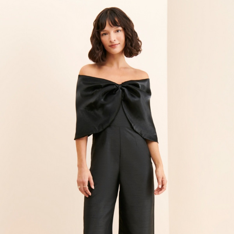 Off-The-Shoulder Wide Leg Jumpsuit