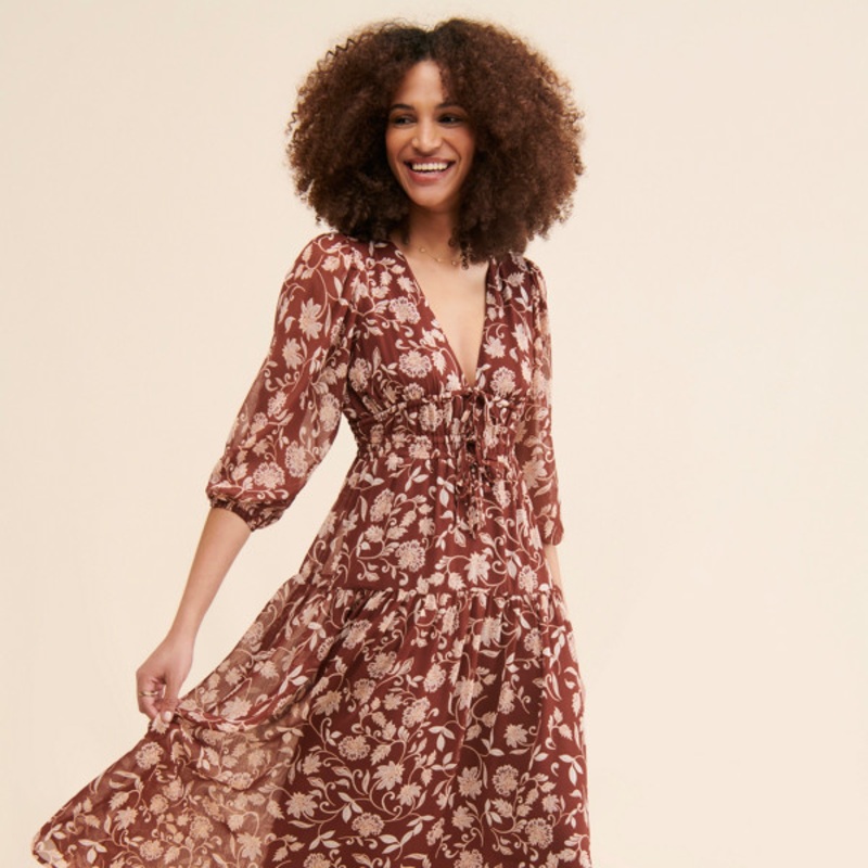 Wren Floral Midi Dress