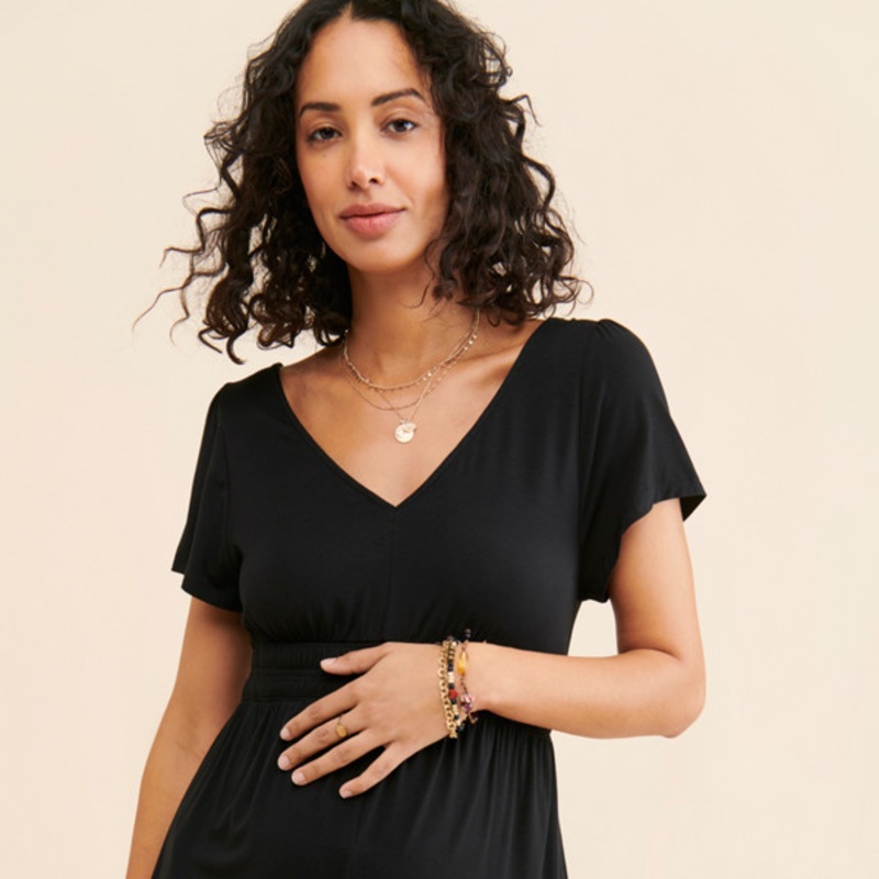 Maternity V-Neck Romper