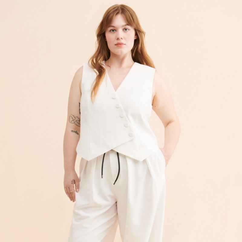 Mia Tailored Asymmetrical Vest