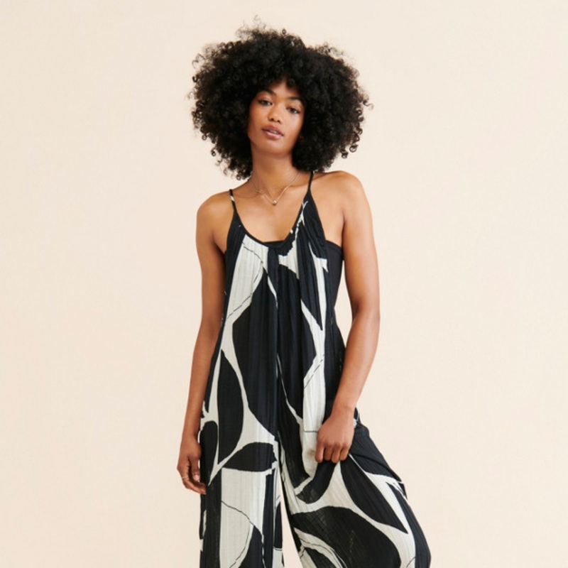 Sheer Printed Jumpsuit