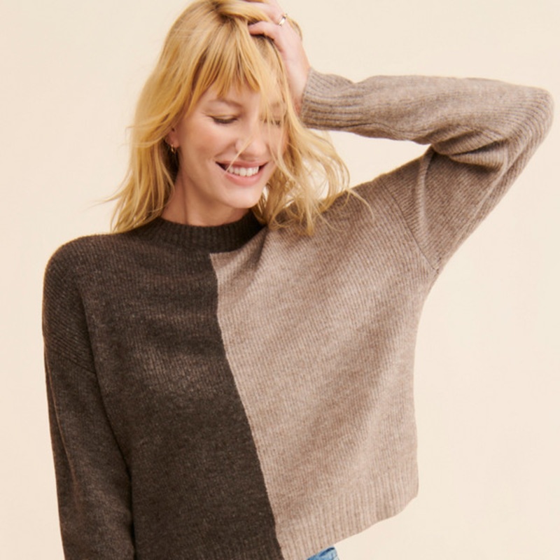 Split Color Pullover