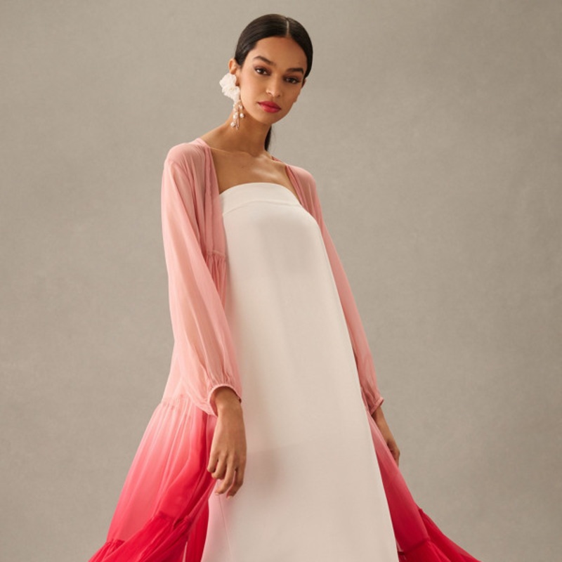 Tiered Sheer Ombre Duster