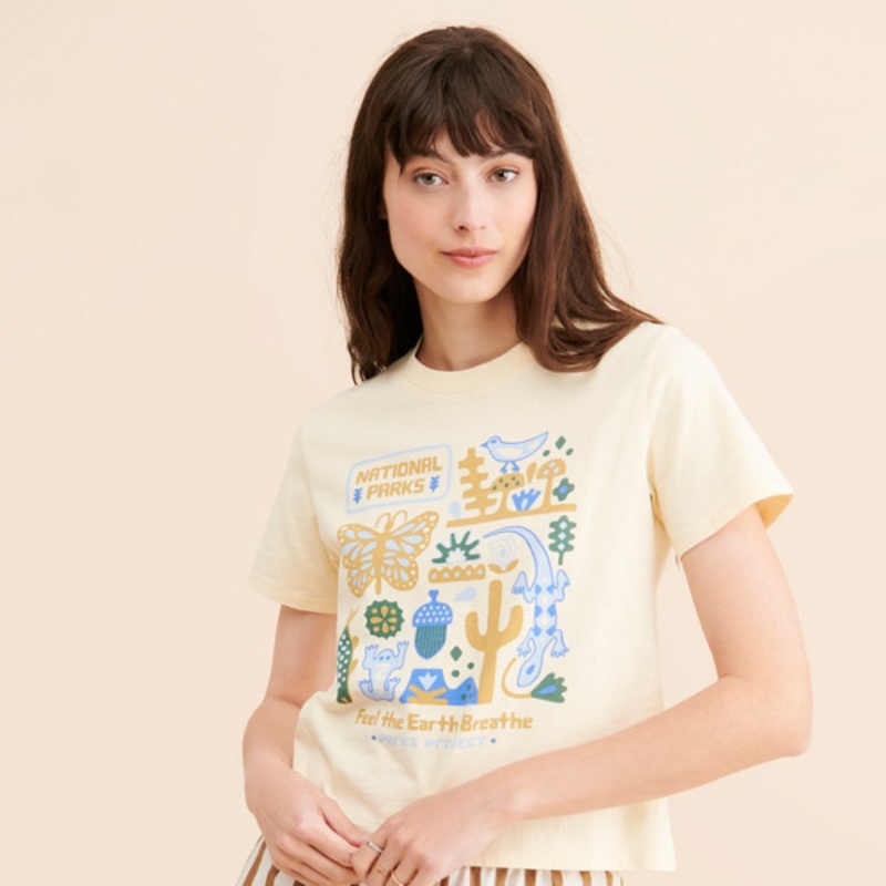 Earth Breathe Collage Boxy Tee