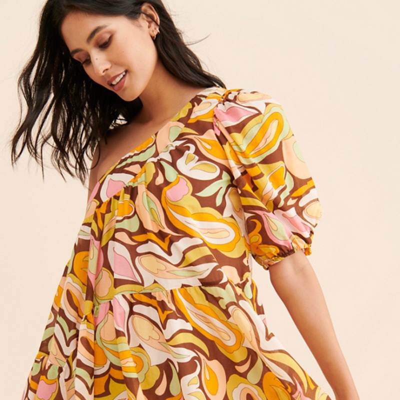 Vithouri One Shoulder Mini Dress