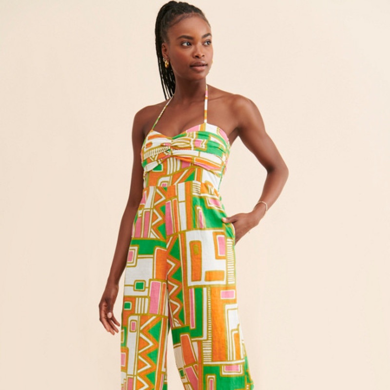 Halter Linen Jumpsuit