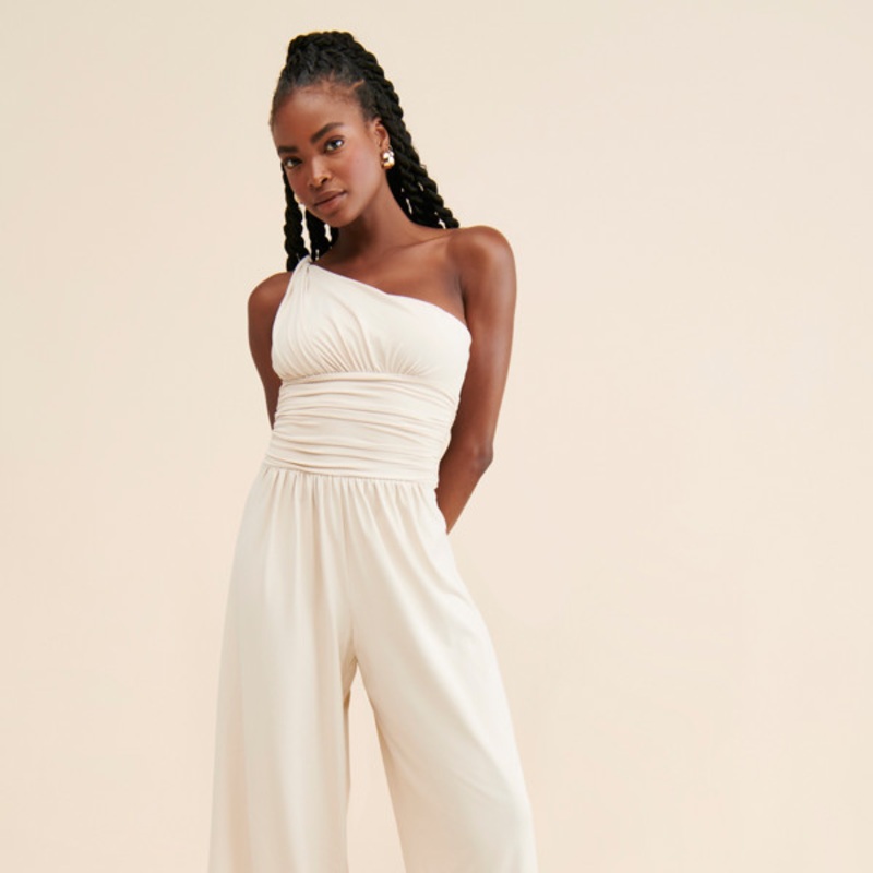One-Shoulder Twist Jumpsuit