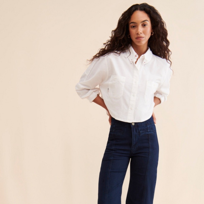 Tailored Wide Leg Jeans