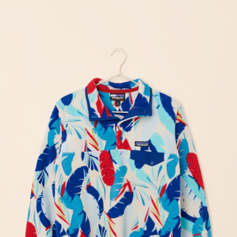 Vintage Patagonia Fleece Feather Print Pullover