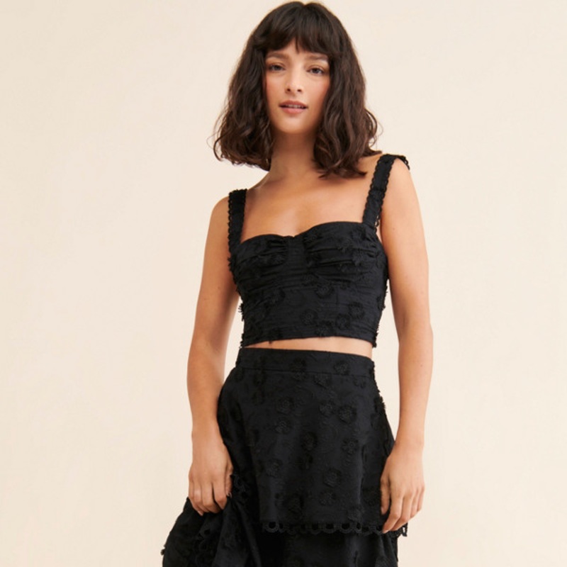 3D Flower Tiered Maxi Skirt