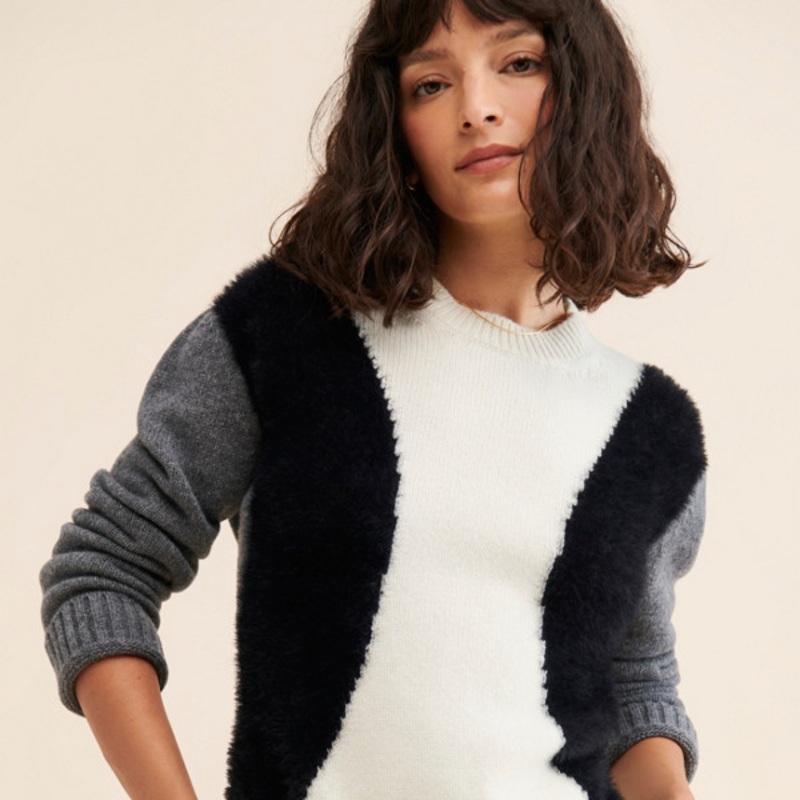 Colorblock Motif Sweater