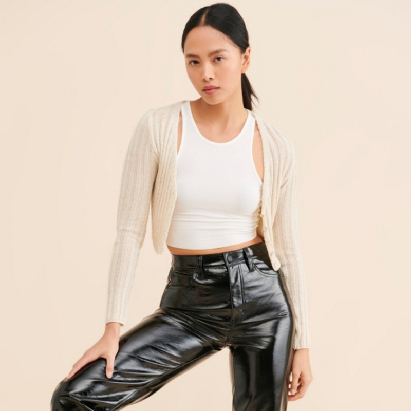 Cassie Coated Vegan Leather Jeans