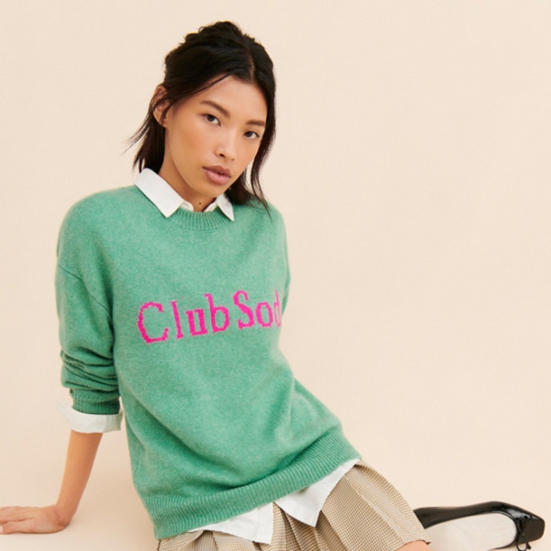 Intarsia Club Soda Pullover