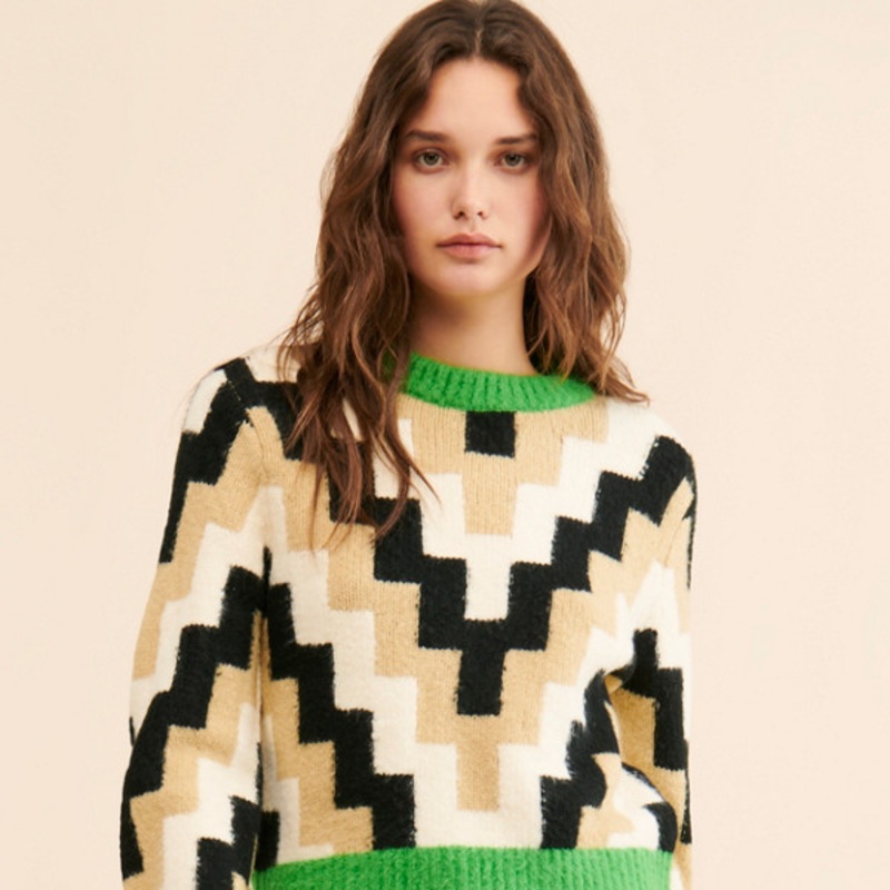 Tori Geometric Sweater