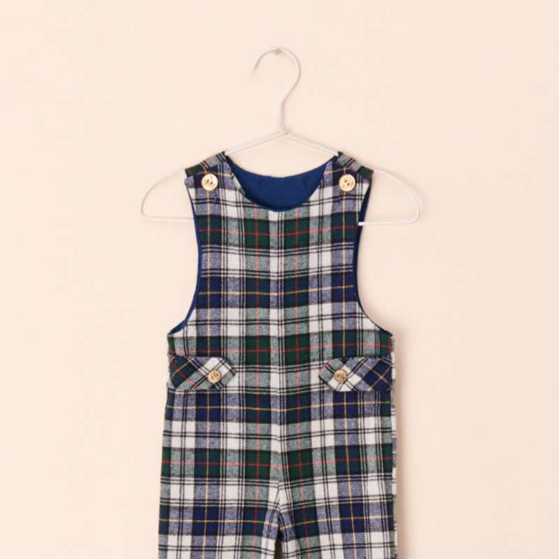 Kids Vintage Plaid Jumpsuit