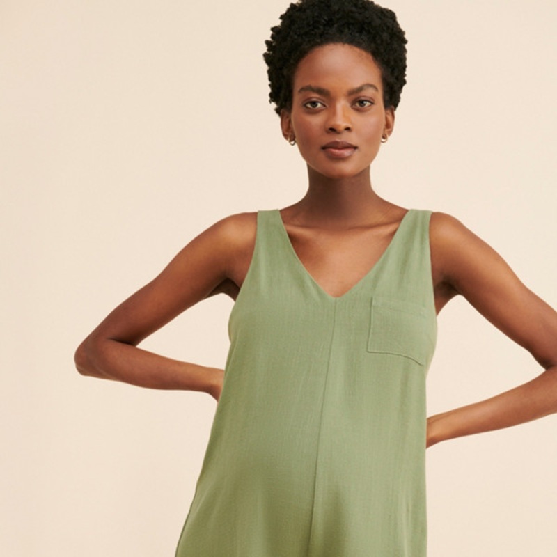 Maternity Linen Romper