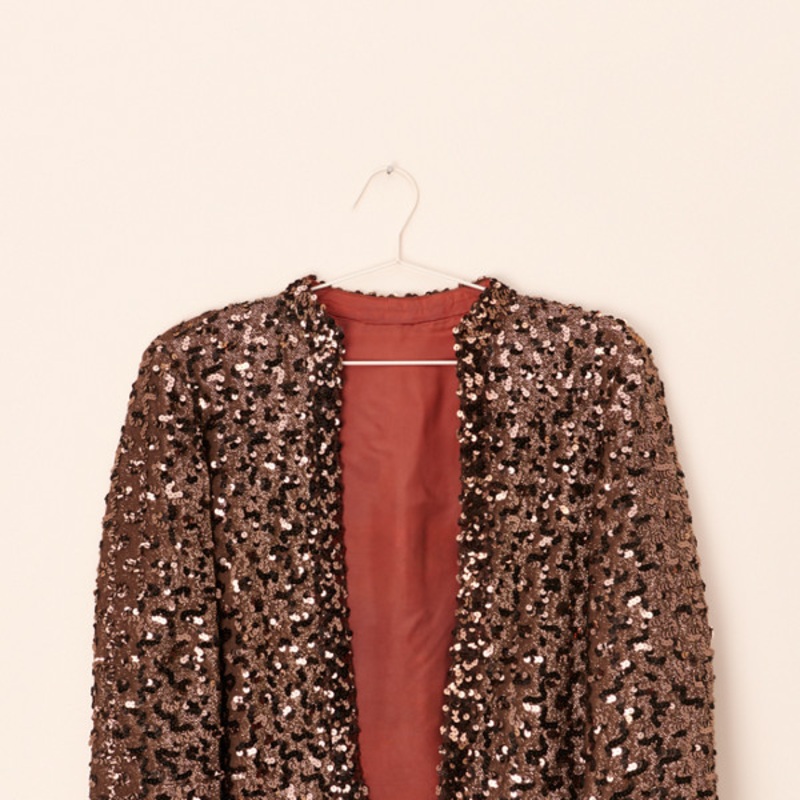 Vintage Brown Sequin Jacket