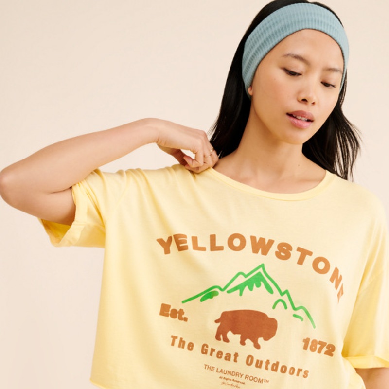 Yellowstone Oversized Cropped Tee