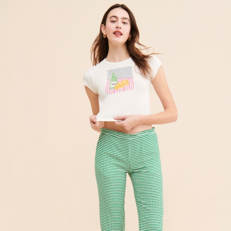 Daphne Printed Ruffle Flare Pants
