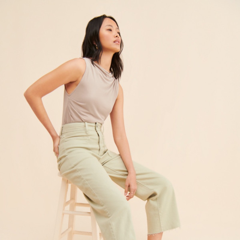 High Rise Utility Wide Leg Jeans