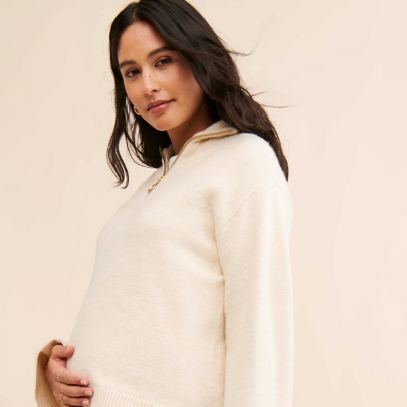 Maternity Zip Pullover