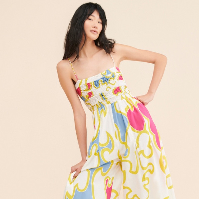 Mottled Printed Jumpsuit