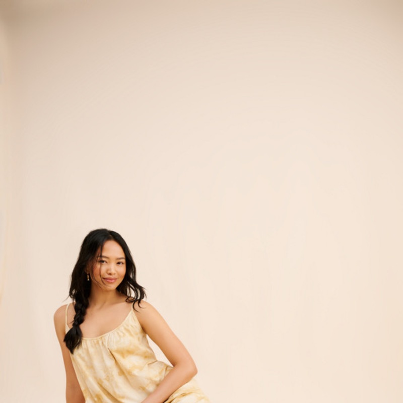 Waistless Printed Maxi Dress