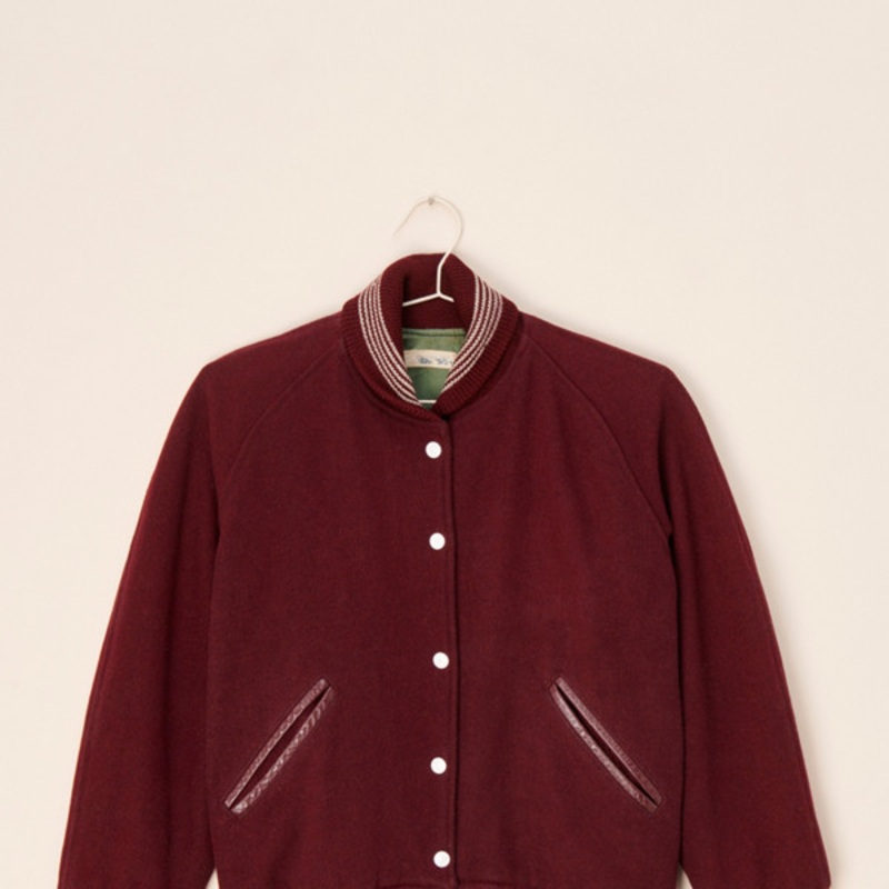 Vintage Wine Varsity Jacket