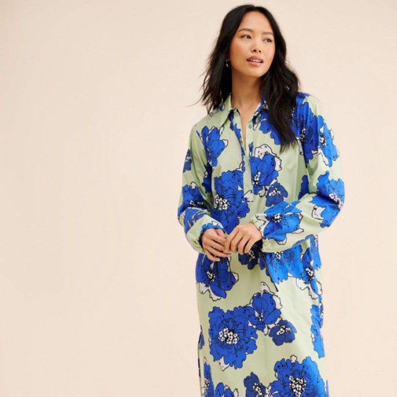 Floral Midi Shirtdress