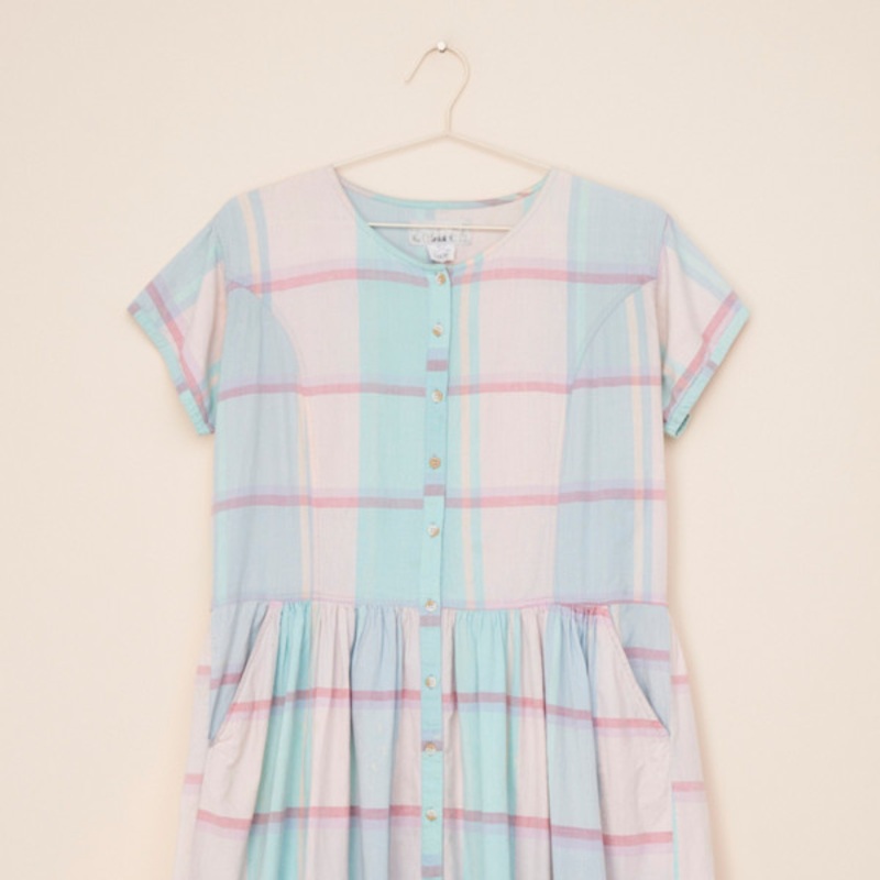 Vintage Plaid Frock Dress