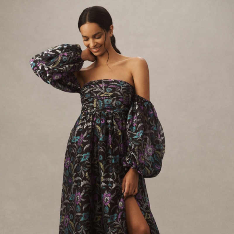 Alissa Off-The-Shoulder Organza Maxi Dress