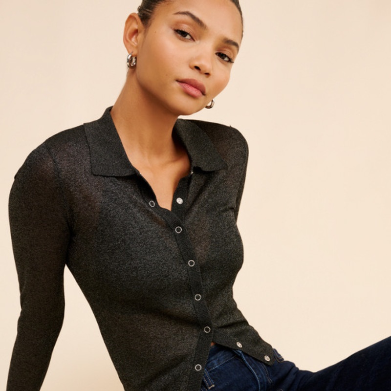 Caroline Lurex Knit Sweater