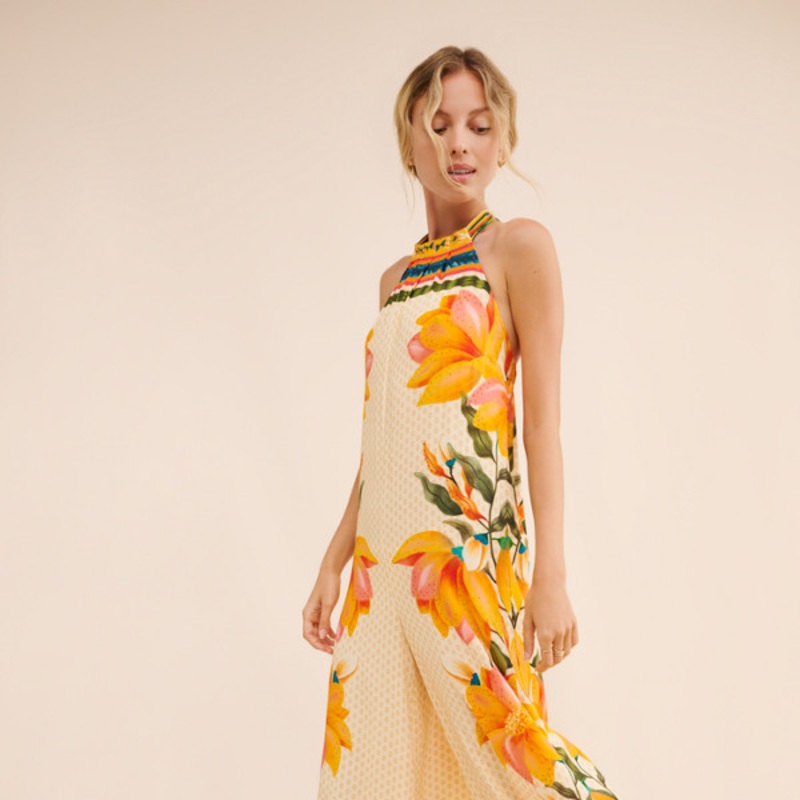 High Neck Wide Leg Jumpsuit