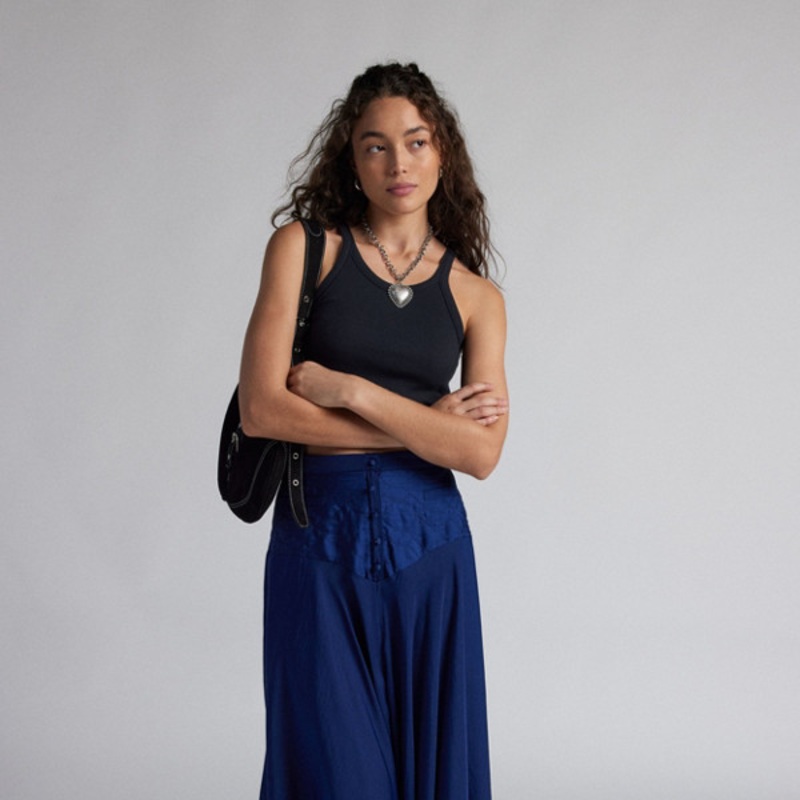 Vanessa Drop Waist Midi Skirt