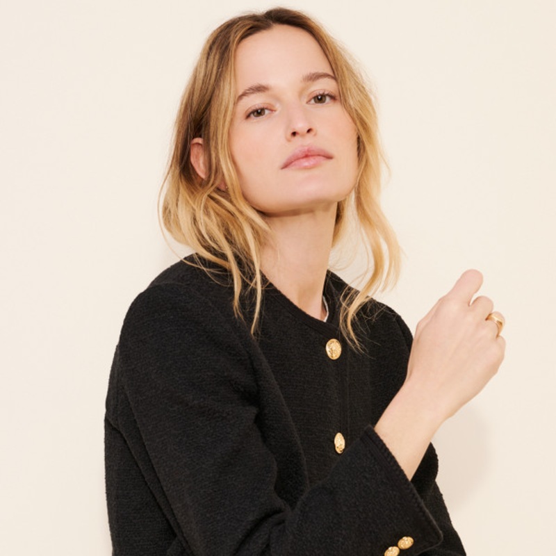 Classic Boucle Tweed Wool Blend Jacket