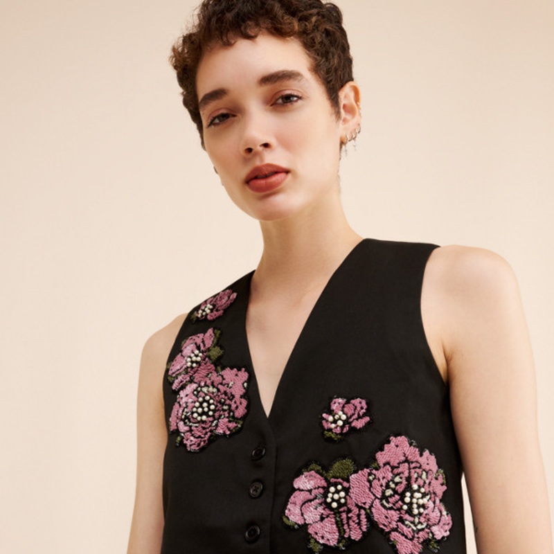 Embellished Menswear Vest