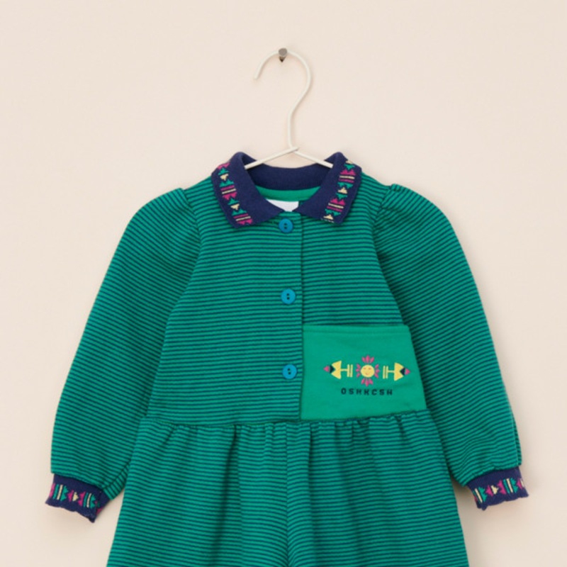 Kids Vintage Girls Stripe Romper